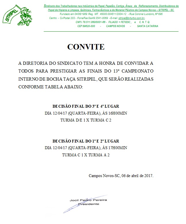 FINAL DO 13º CAMPEONATO INTERNO DE BOCHA - TAÇA SITRIPEL